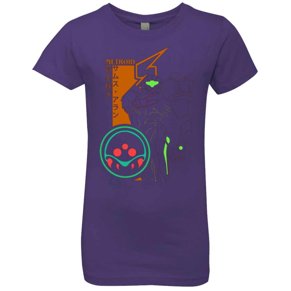 T-Shirts Purple Rush / YXS Profile-METROID Girls Premium T-Shirt