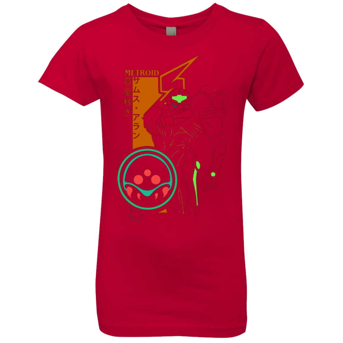 T-Shirts Red / YXS Profile-METROID Girls Premium T-Shirt