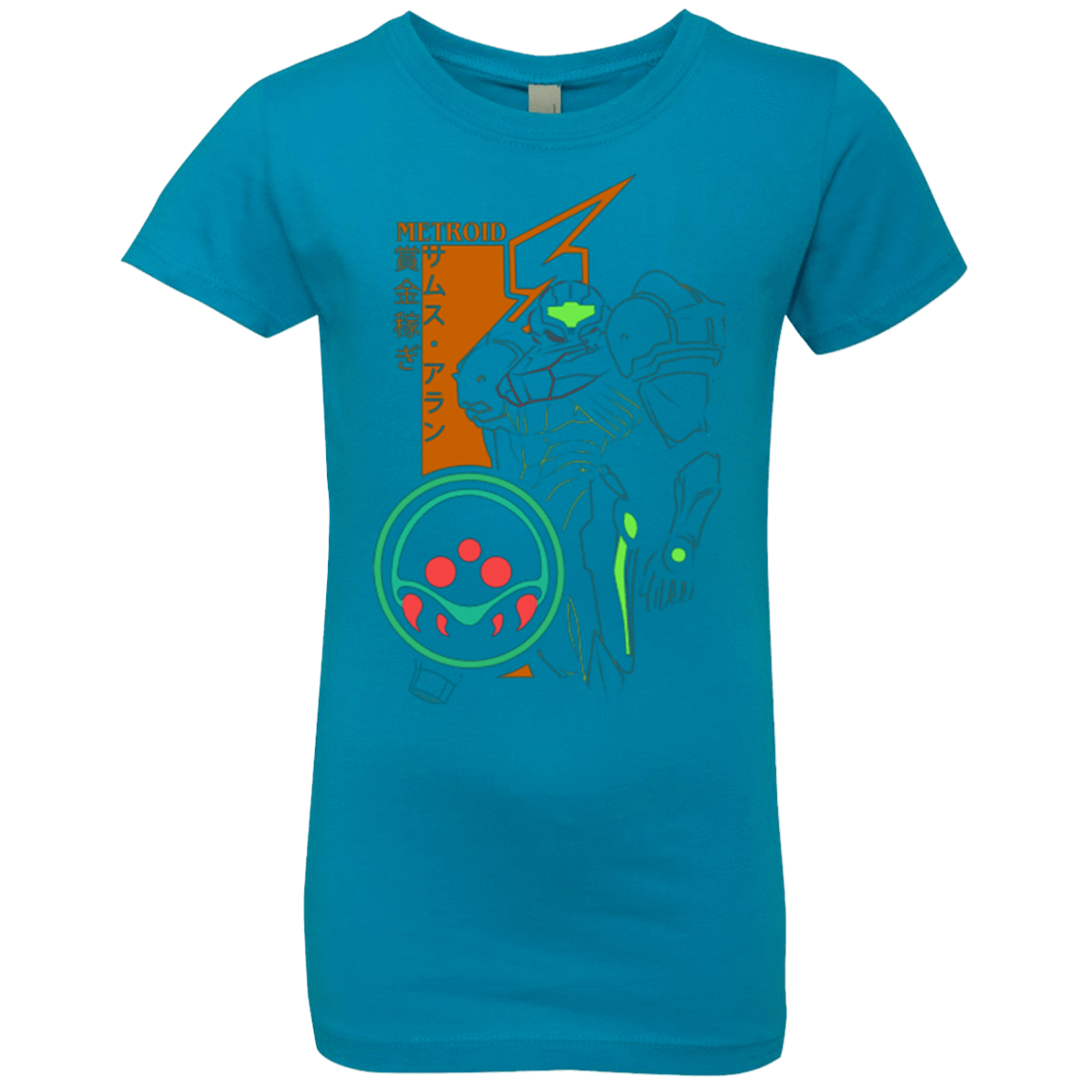 T-Shirts Turquoise / YXS Profile-METROID Girls Premium T-Shirt