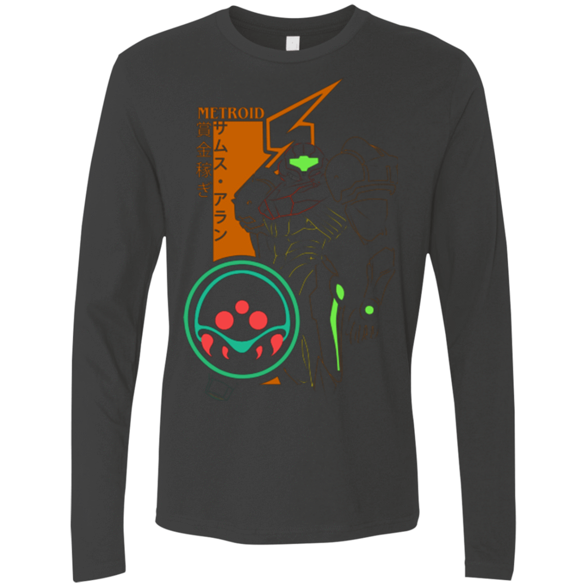 T-Shirts Heavy Metal / Small Profile-METROID Men's Premium Long Sleeve