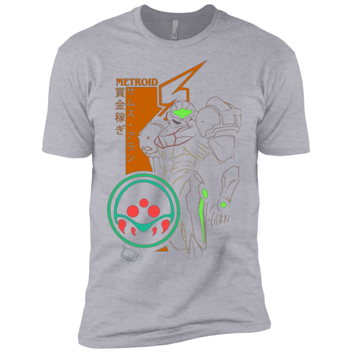 T-Shirts Heather Grey / X-Small Profile-METROID Men's Premium T-Shirt