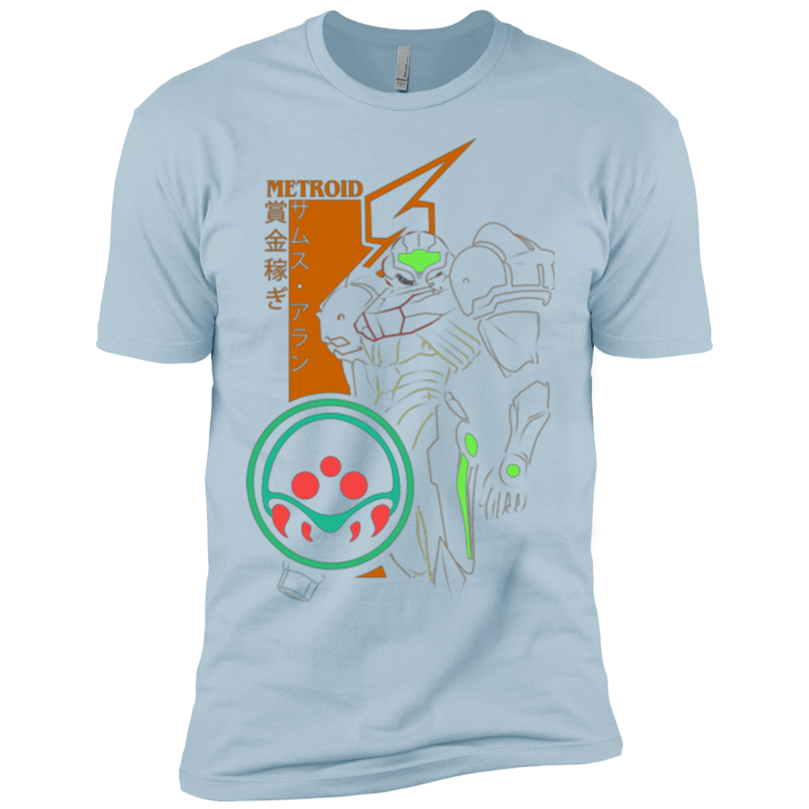 T-Shirts Light Blue / X-Small Profile-METROID Men's Premium T-Shirt