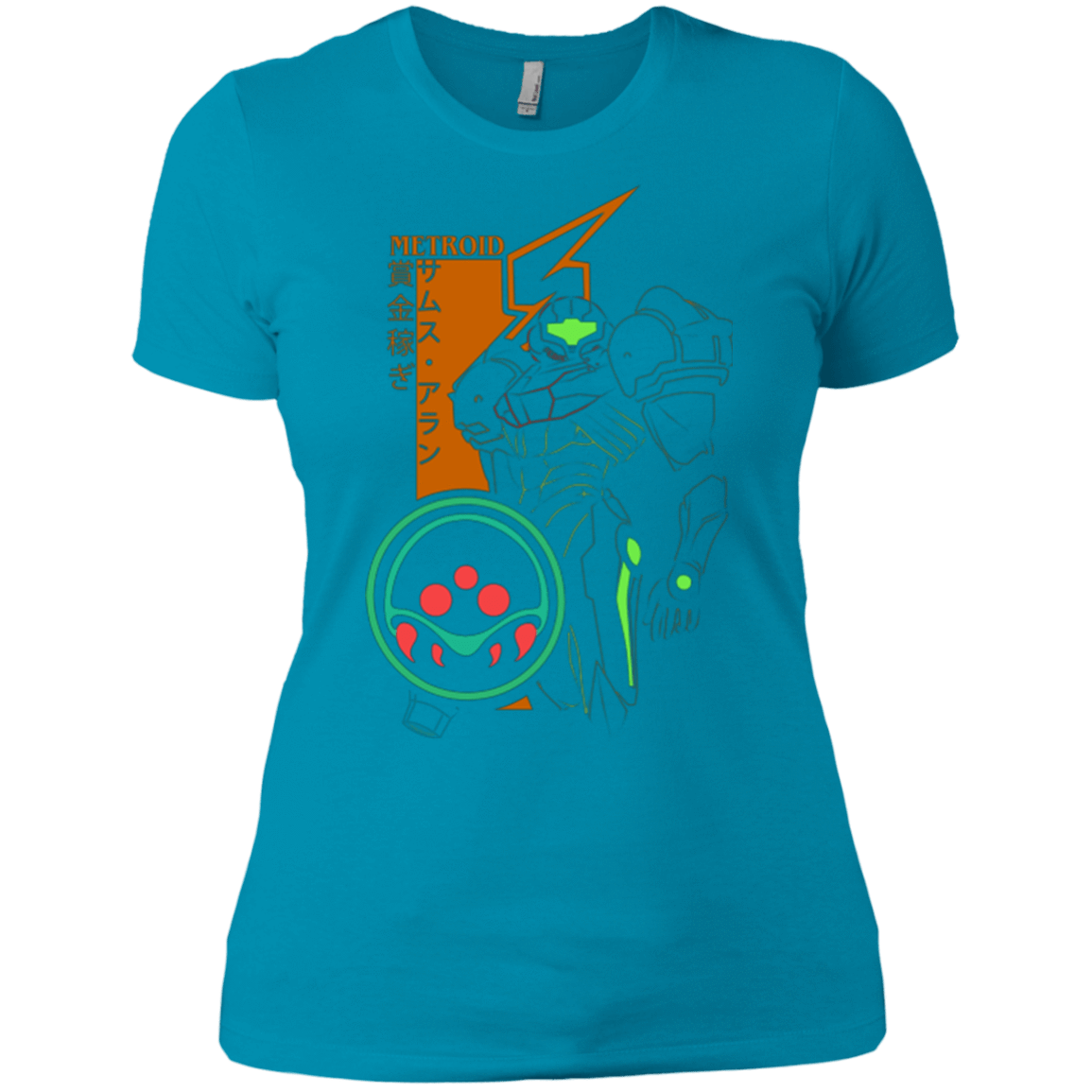 T-Shirts Turquoise / X-Small Profile-METROID Women's Premium T-Shirt
