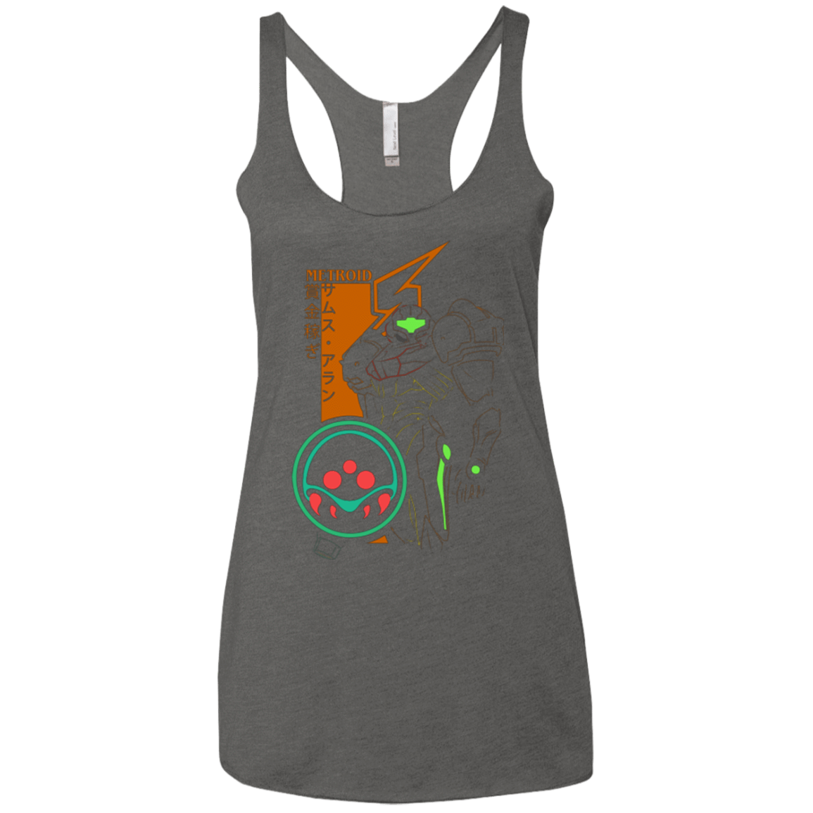 T-Shirts Premium Heather / X-Small Profile-METROID Women's Triblend Racerback Tank
