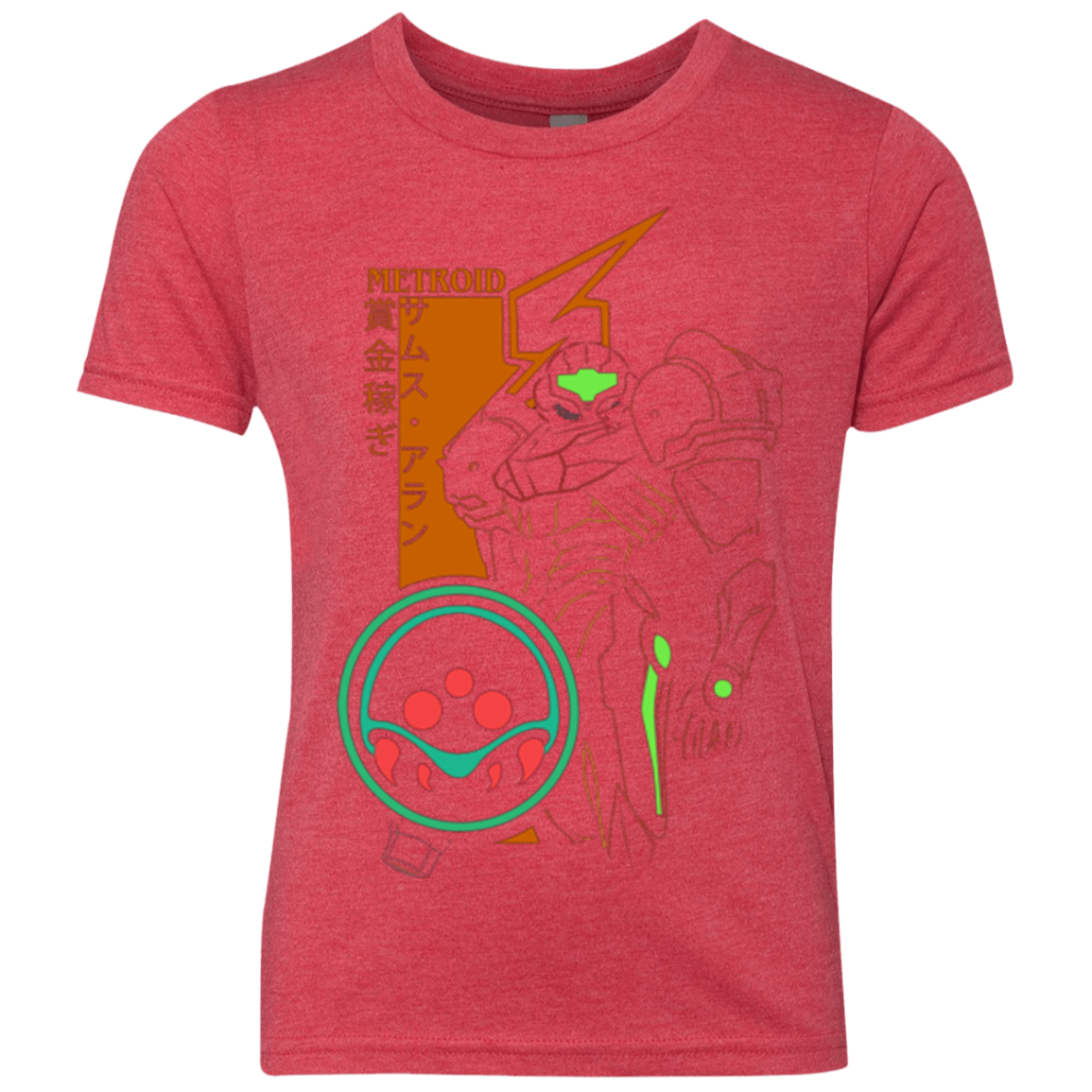 T-Shirts Vintage Red / YXS Profile-METROID Youth Triblend T-Shirt