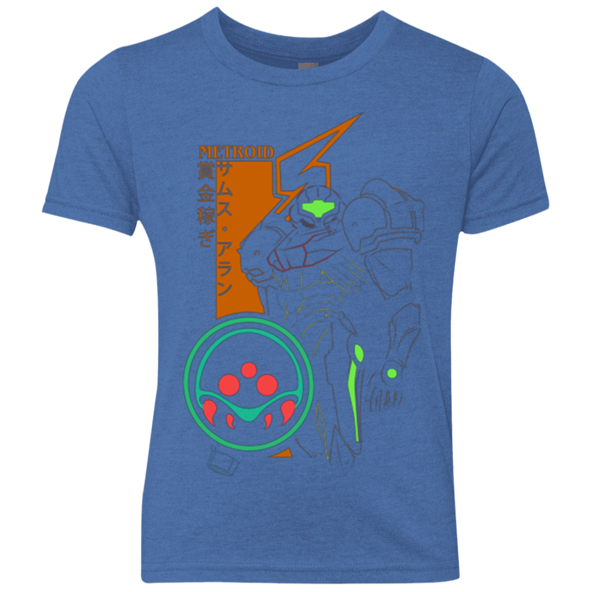 T-Shirts Vintage Royal / YXS Profile-METROID Youth Triblend T-Shirt