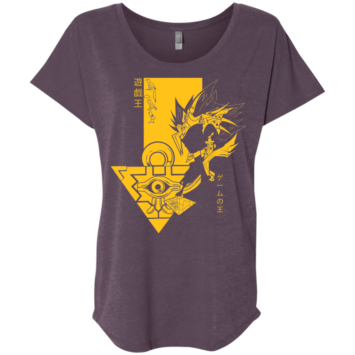 T-Shirts Vintage Purple / X-Small Profile - Pharaoh Atem Triblend Dolman Sleeve