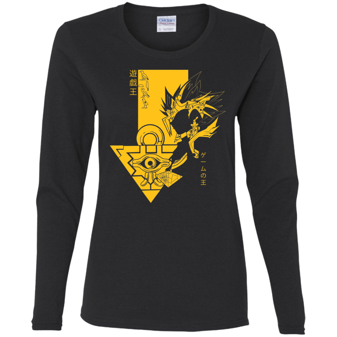 T-Shirts Black / S Profile - Pharaoh Atem Women's Long Sleeve T-Shirt