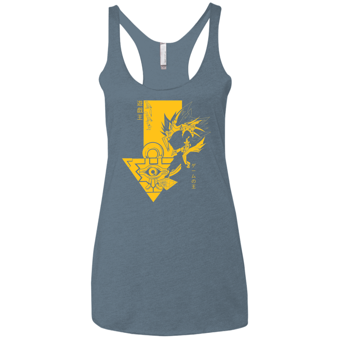 T-Shirts Indigo / X-Small Profile - Pharaoh Atem Women's Triblend Racerback Tank