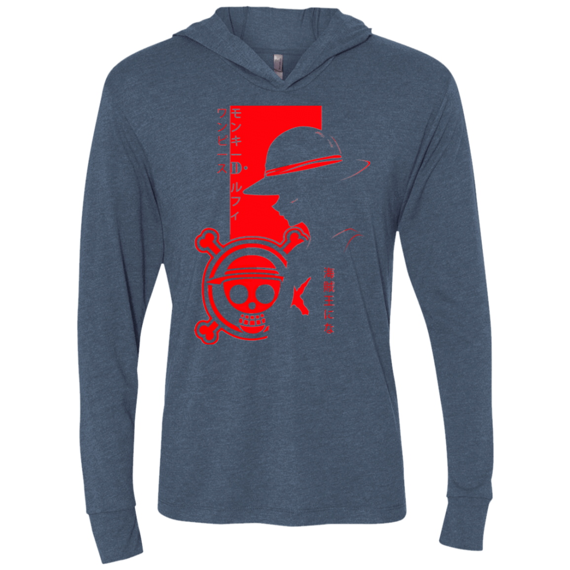 T-Shirts Indigo / X-Small Profile - Pirate King Triblend Long Sleeve Hoodie Tee