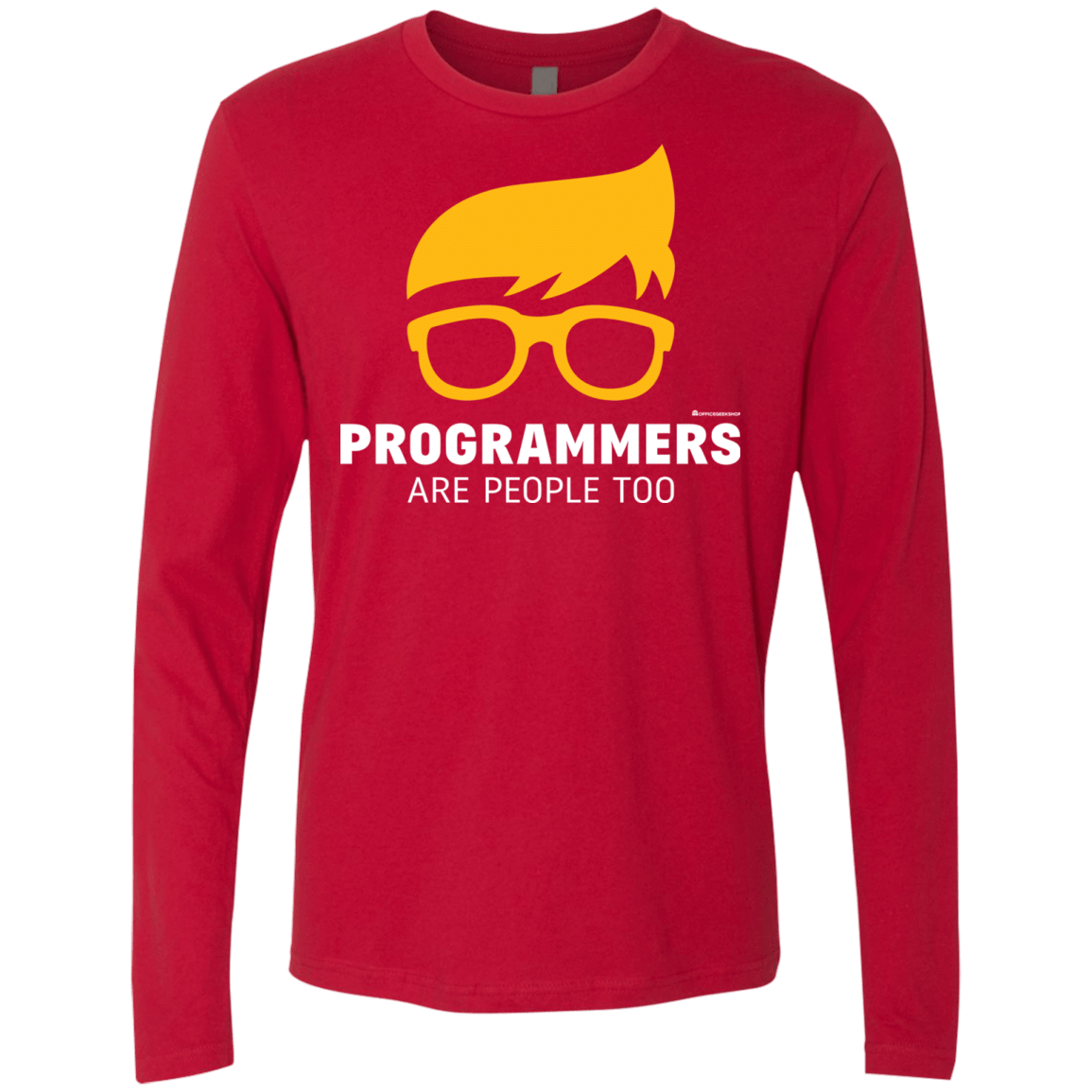 T-Shirts Red / Small Programmers Are People Too Men's Premium Long Sleeve