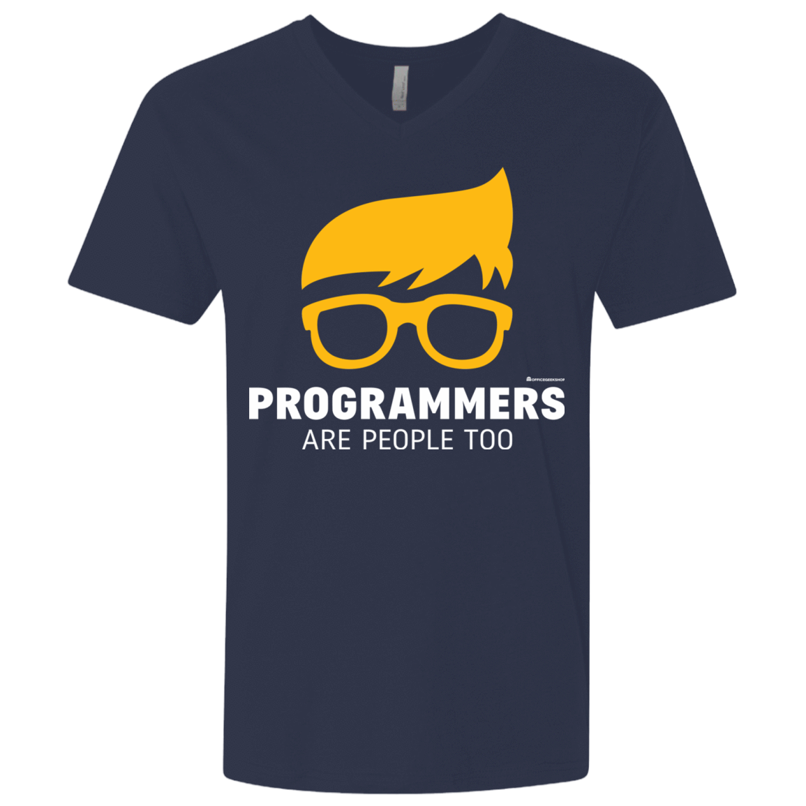 T-Shirts Midnight Navy / X-Small Programmers Are People Too Men's Premium V-Neck