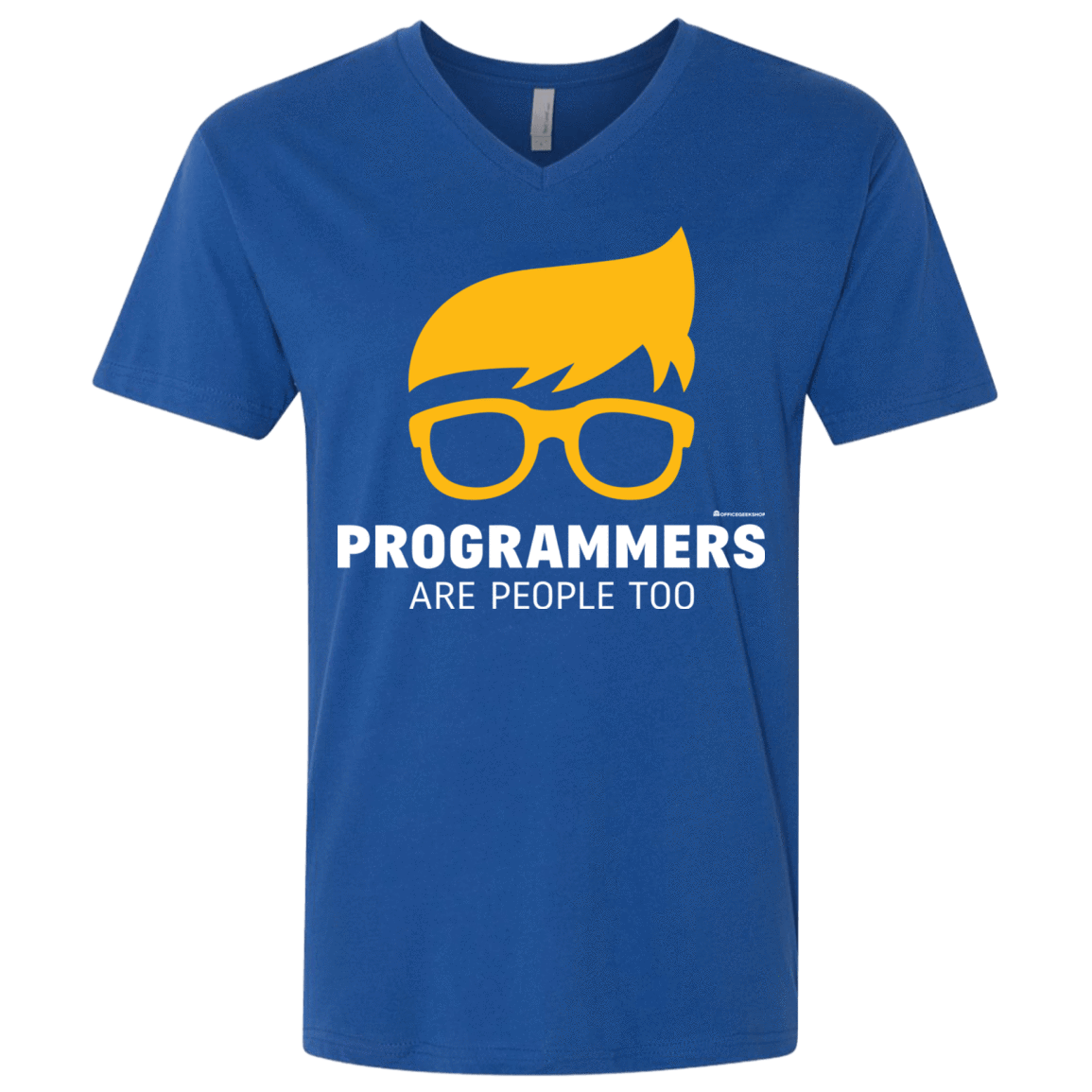 T-Shirts Royal / X-Small Programmers Are People Too Men's Premium V-Neck