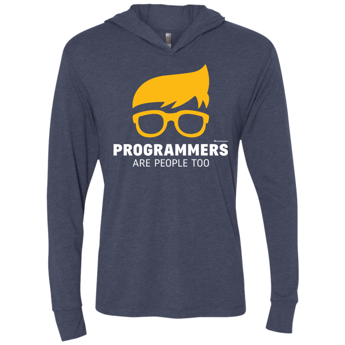 T-Shirts Vintage Navy / X-Small Programmers Are People Too Triblend Long Sleeve Hoodie Tee