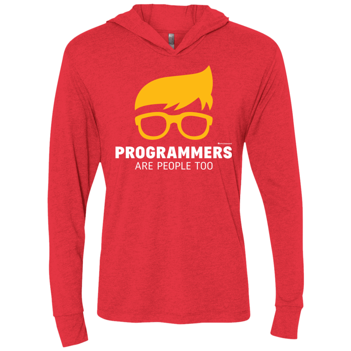 T-Shirts Vintage Red / X-Small Programmers Are People Too Triblend Long Sleeve Hoodie Tee