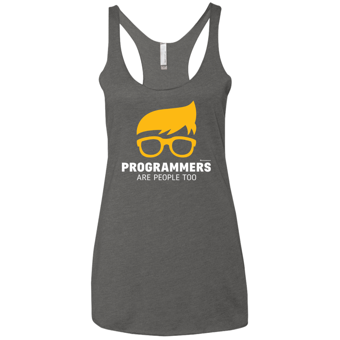 T-Shirts Premium Heather / X-Small Programmers Are People Too Women's Triblend Racerback Tank