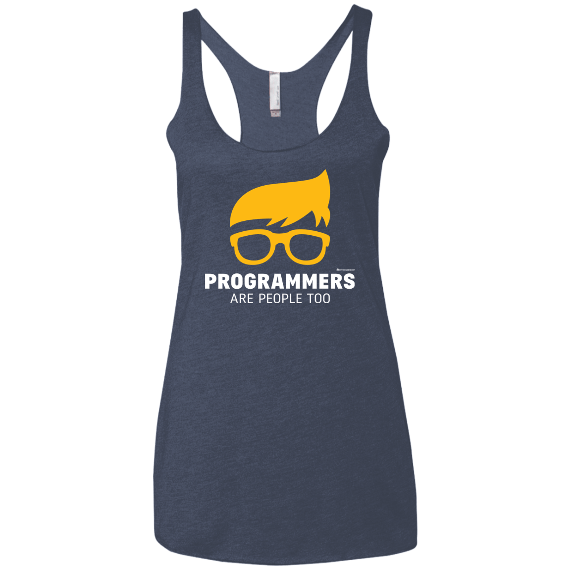 T-Shirts Vintage Navy / X-Small Programmers Are People Too Women's Triblend Racerback Tank