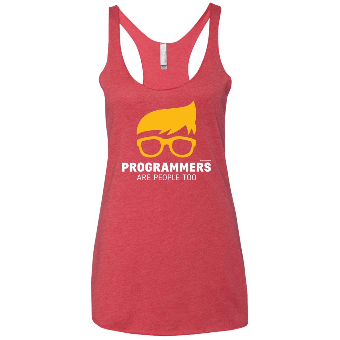 T-Shirts Vintage Red / X-Small Programmers Are People Too Women's Triblend Racerback Tank