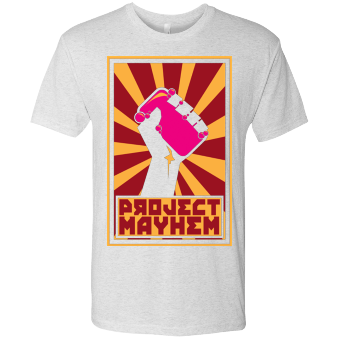 T-Shirts Heather White / Small Project Mayhem Men's Triblend T-Shirt
