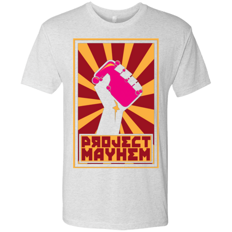 T-Shirts Heather White / Small Project Mayhem Men's Triblend T-Shirt