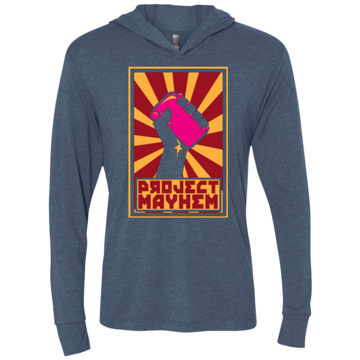 T-Shirts Indigo / X-Small Project Mayhem Triblend Long Sleeve Hoodie Tee