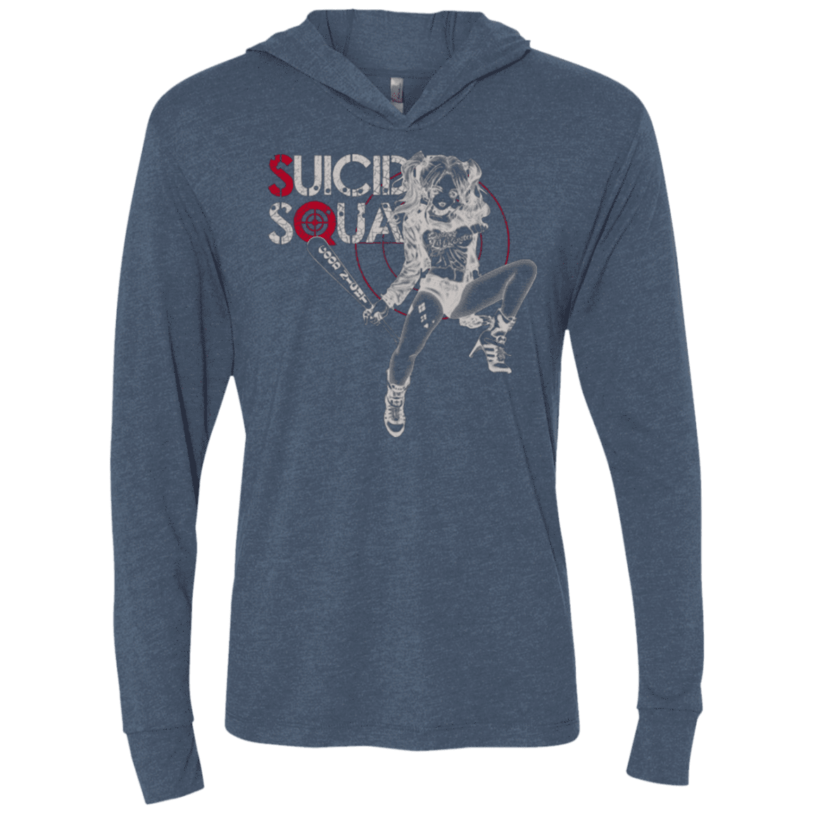 T-Shirts Indigo / X-Small Property of J Triblend Long Sleeve Hoodie Tee