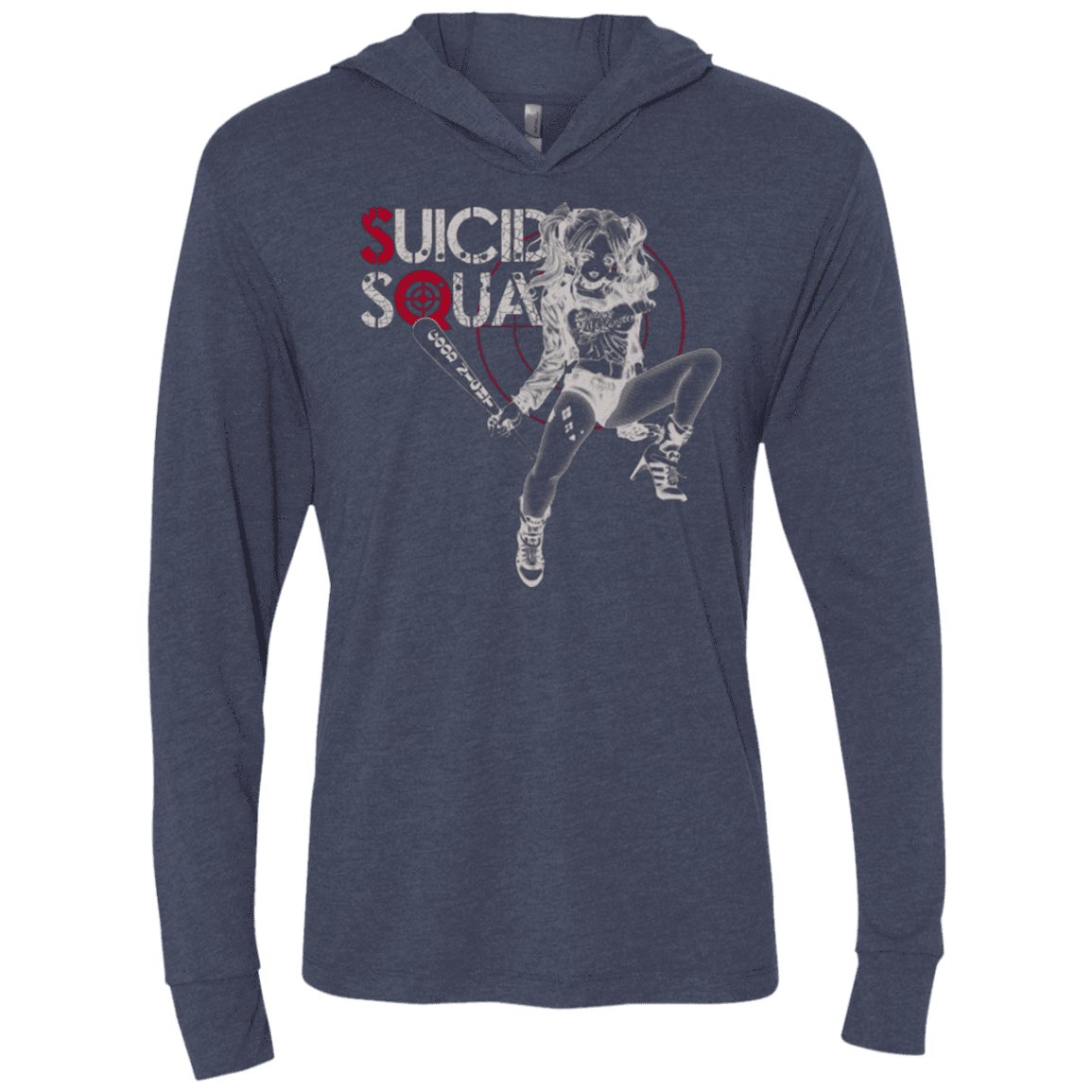 T-Shirts Vintage Navy / X-Small Property of J Triblend Long Sleeve Hoodie Tee