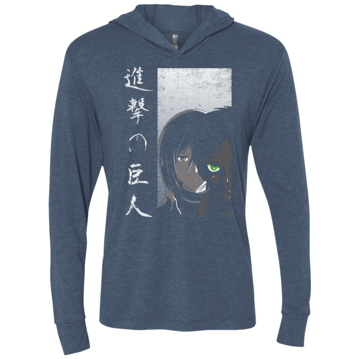 T-Shirts Indigo / X-Small Protect the Wall Triblend Long Sleeve Hoodie Tee