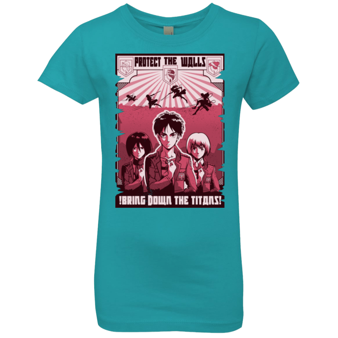 T-Shirts Tahiti Blue / YXS Protect the Walls Girls Premium T-Shirt