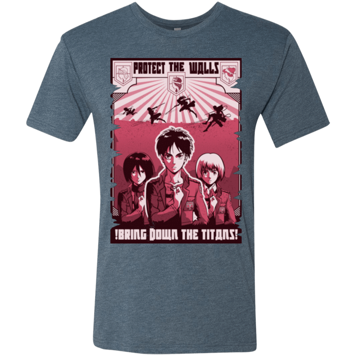 T-Shirts Indigo / Small Protect the Walls Men's Triblend T-Shirt