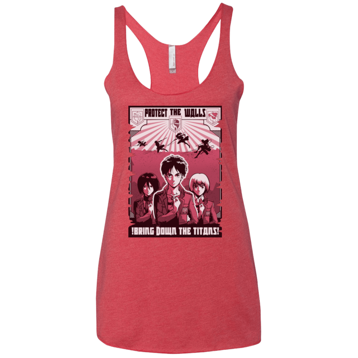 T-Shirts Vintage Red / X-Small Protect the Walls Women's Triblend Racerback Tank