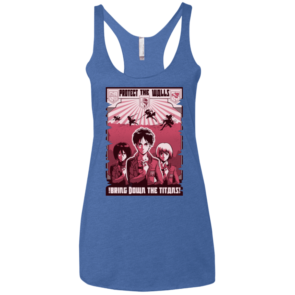 T-Shirts Vintage Royal / X-Small Protect the Walls Women's Triblend Racerback Tank