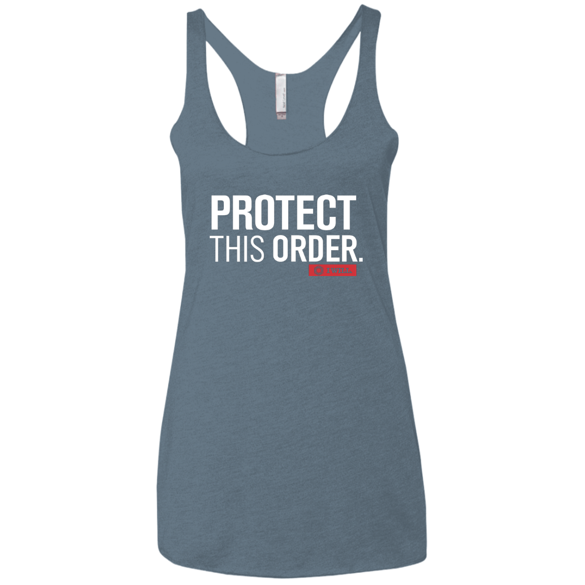 T-Shirts Indigo / X-Small Protect This Order Women's Triblend Racerback Tank