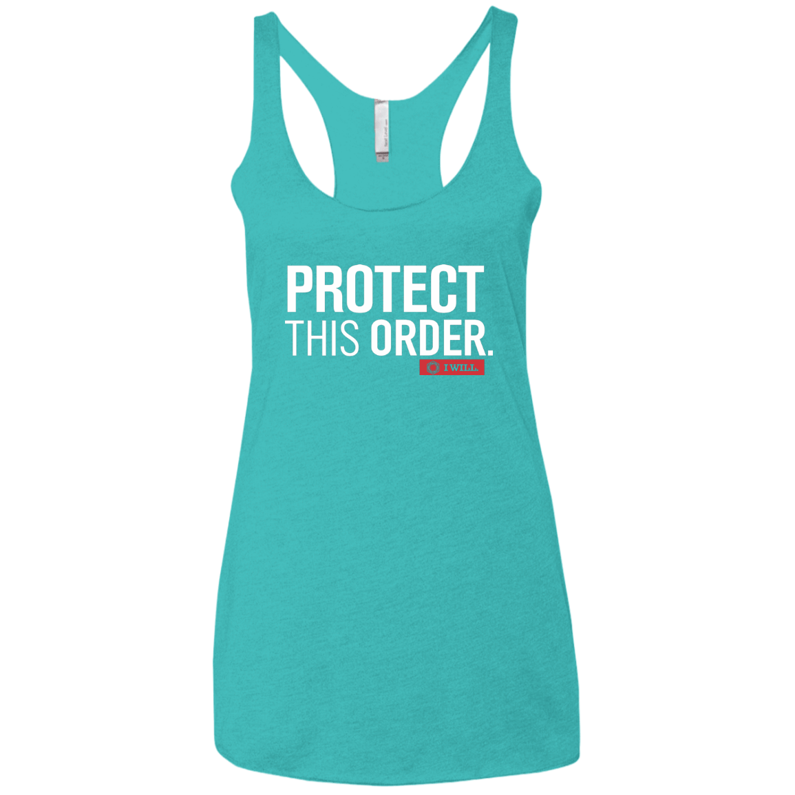 T-Shirts Tahiti Blue / X-Small Protect This Order Women's Triblend Racerback Tank