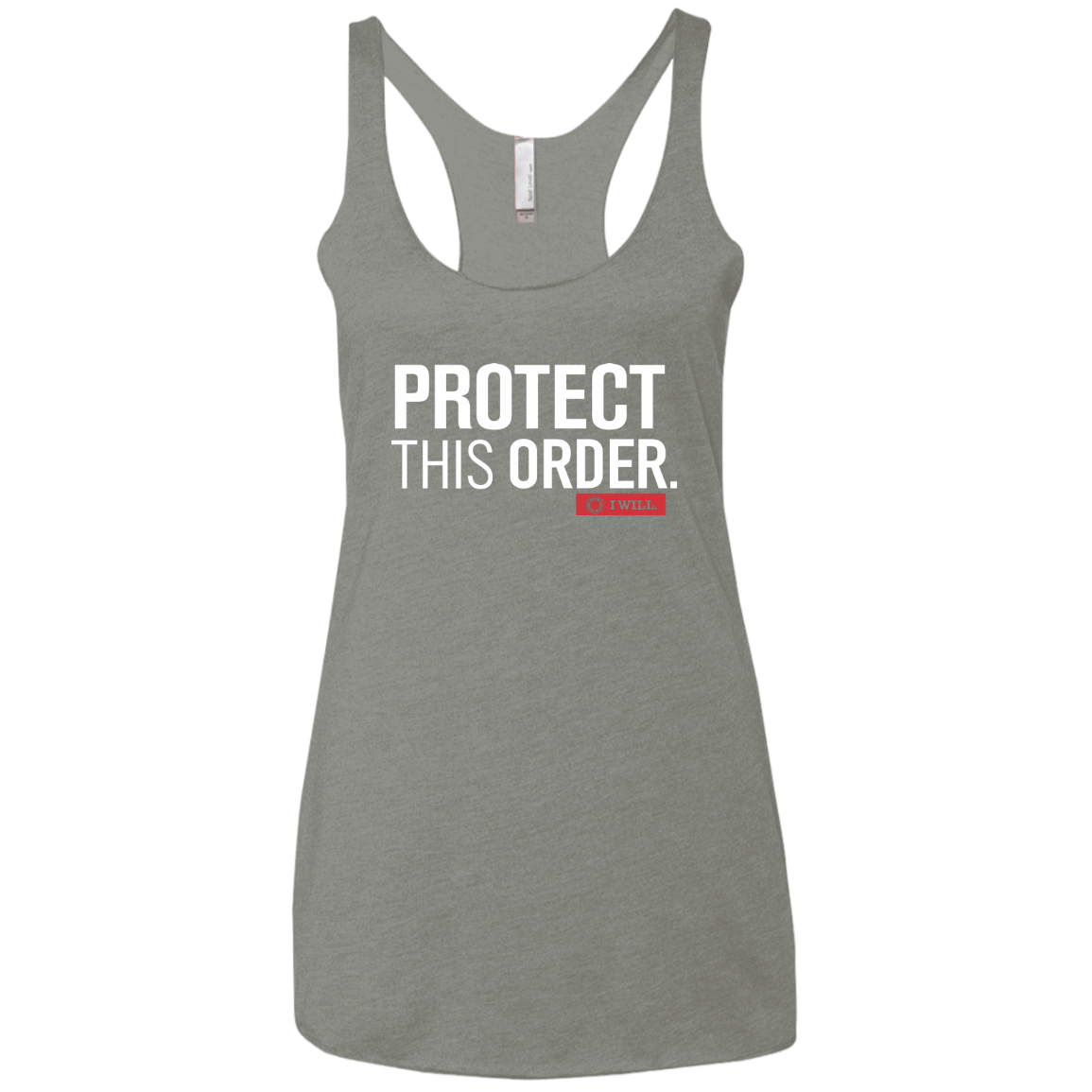 T-Shirts Venetian Grey / X-Small Protect This Order Women's Triblend Racerback Tank