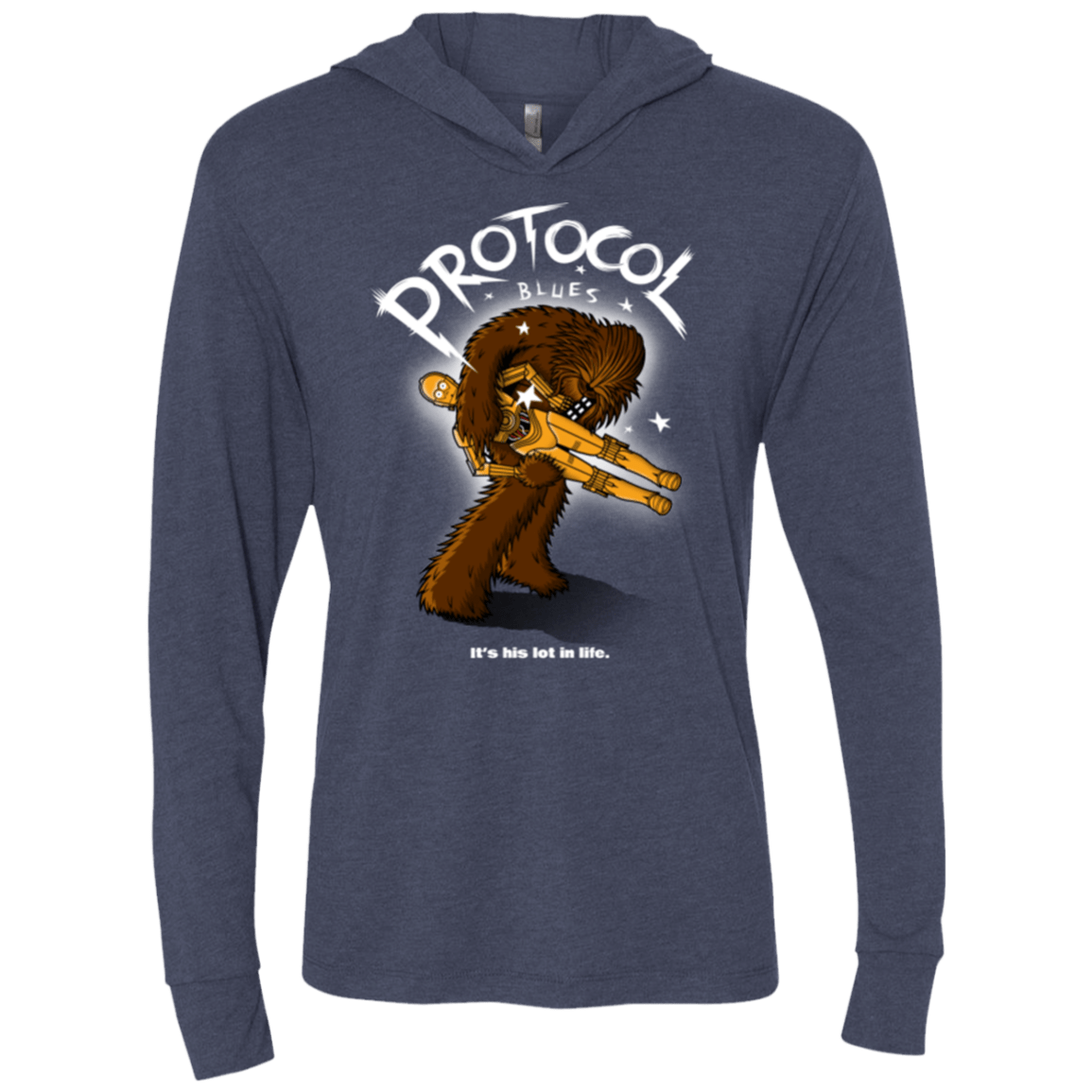 T-Shirts Vintage Navy / X-Small Protocol Blues Triblend Long Sleeve Hoodie Tee