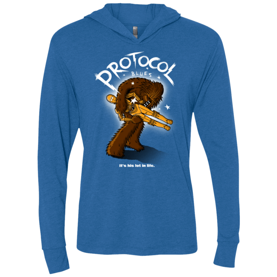 T-Shirts Vintage Royal / X-Small Protocol Blues Triblend Long Sleeve Hoodie Tee