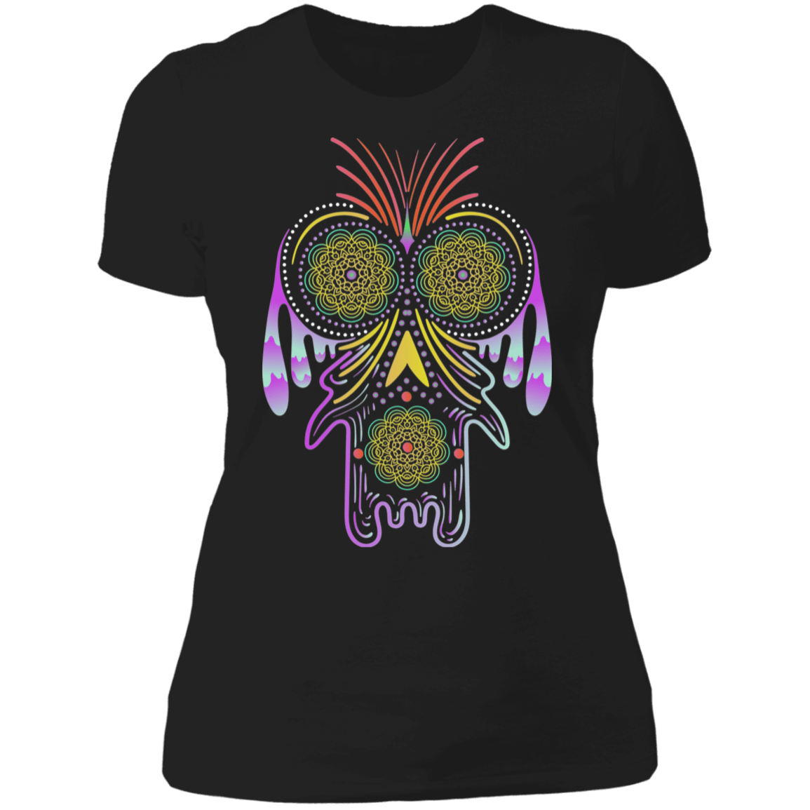 T-Shirts Black / X-Small Psychedelic Monster Women's Premium T-Shirt