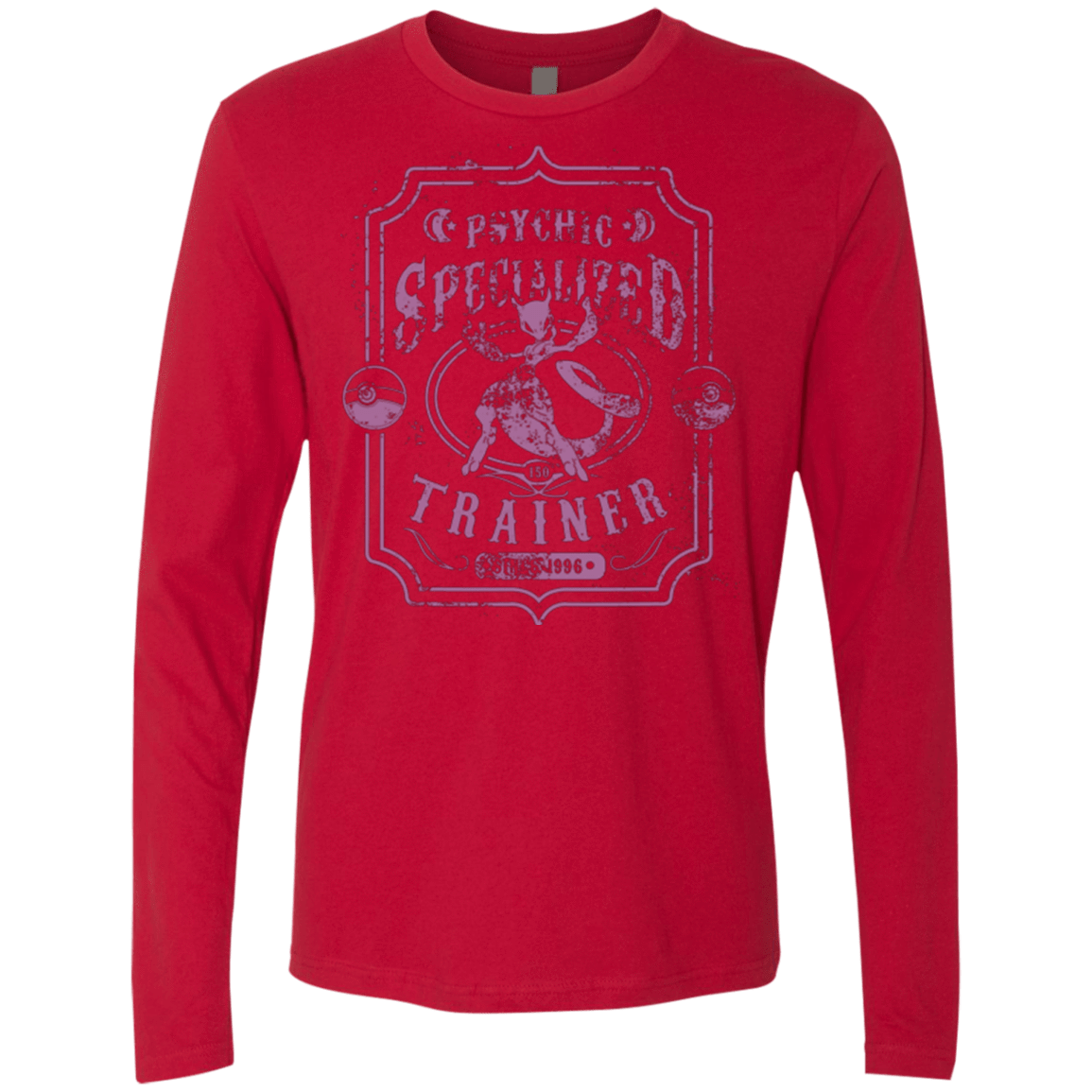T-Shirts Red / Small Psychic Specialized Trainer 2 Men's Premium Long Sleeve