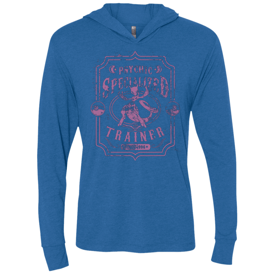 T-Shirts Vintage Royal / X-Small Psychic Specialized Trainer 2 Triblend Long Sleeve Hoodie Tee
