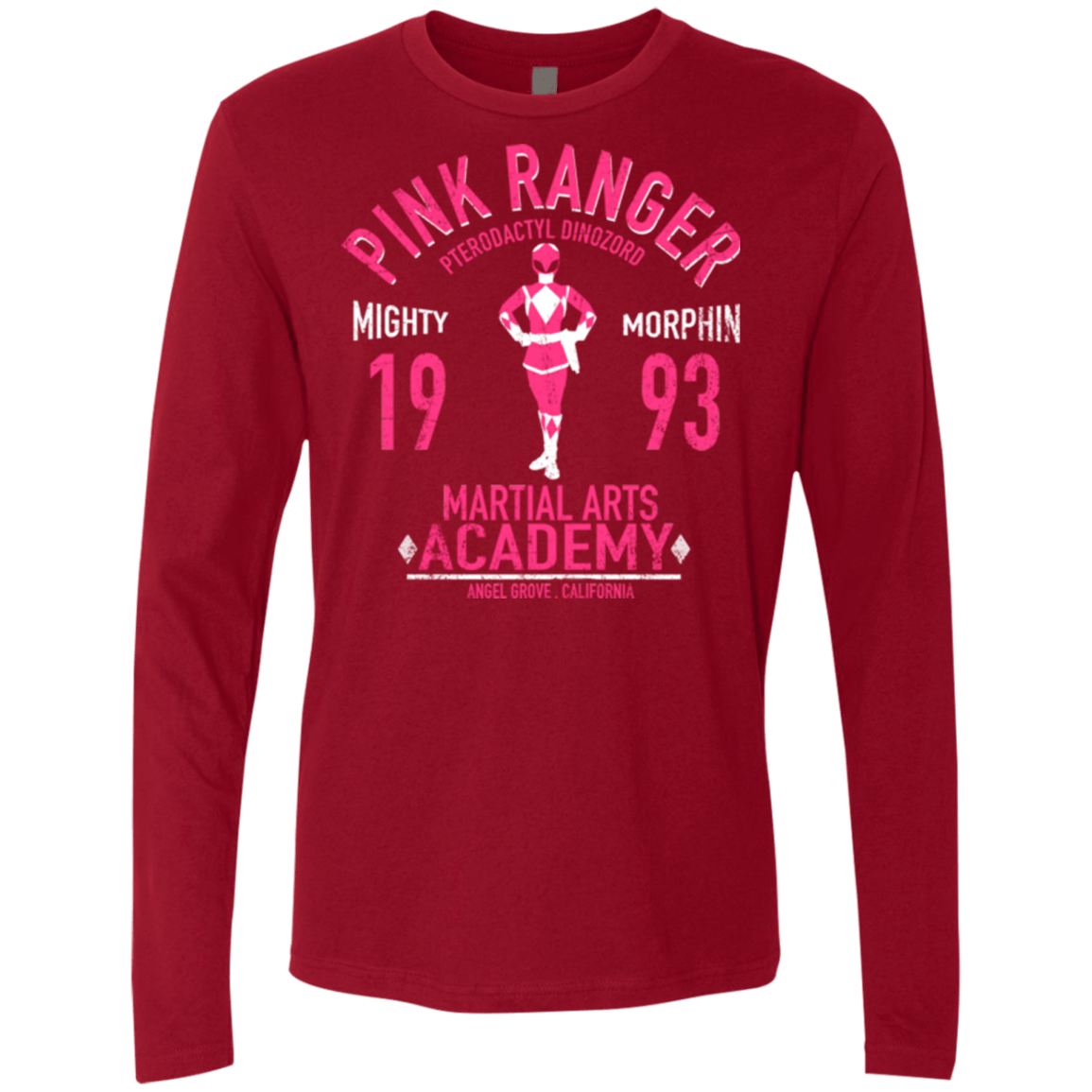 T-Shirts Cardinal / Small Pterodactyl Ranger Men's Premium Long Sleeve