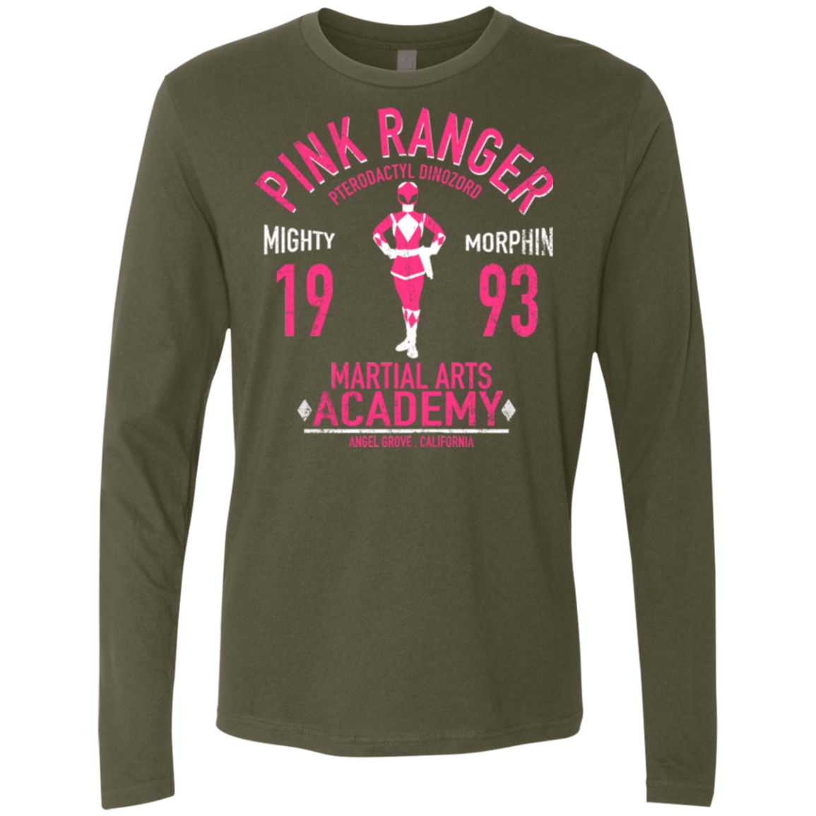 T-Shirts Military Green / Small Pterodactyl Ranger Men's Premium Long Sleeve