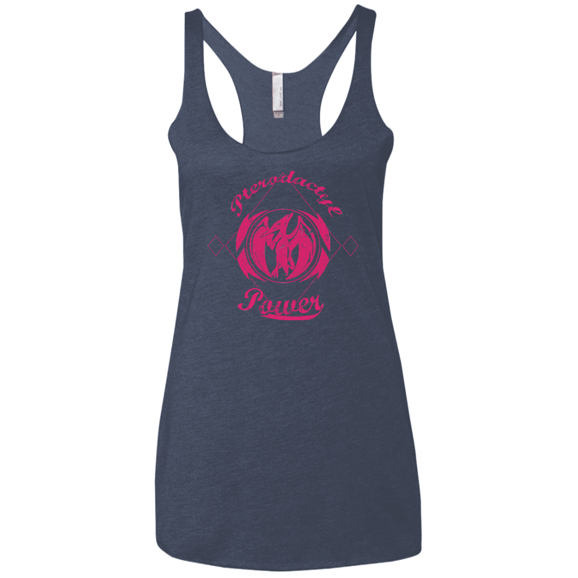 T-Shirts Vintage Navy / X-Small Pterodactyl Women's Triblend Racerback Tank