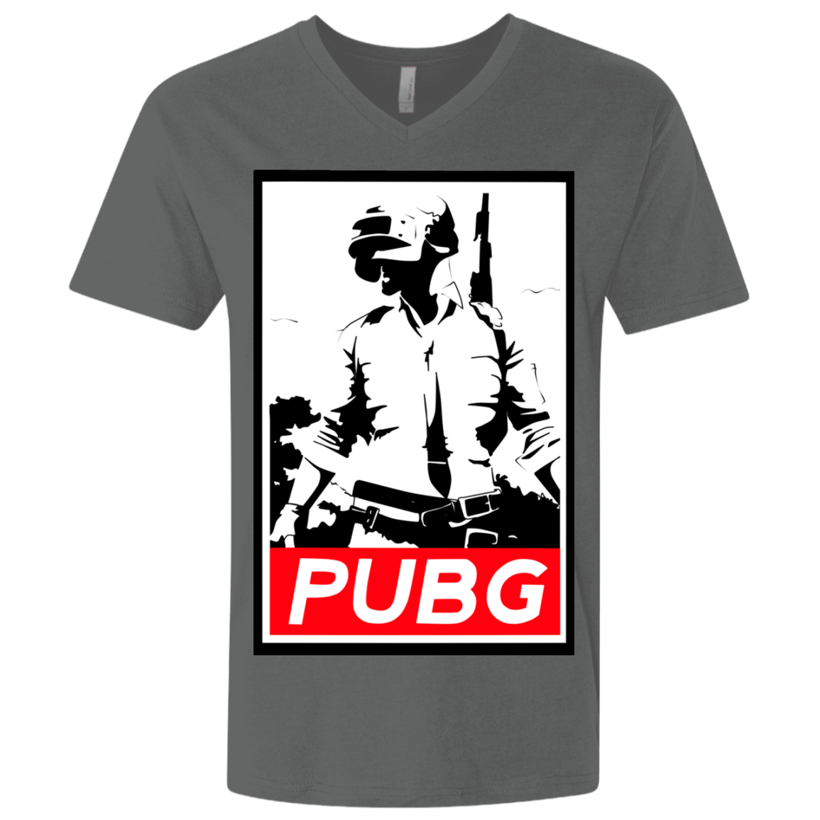 T-Shirts Heavy Metal / X-Small PUBG Men's Premium V-Neck