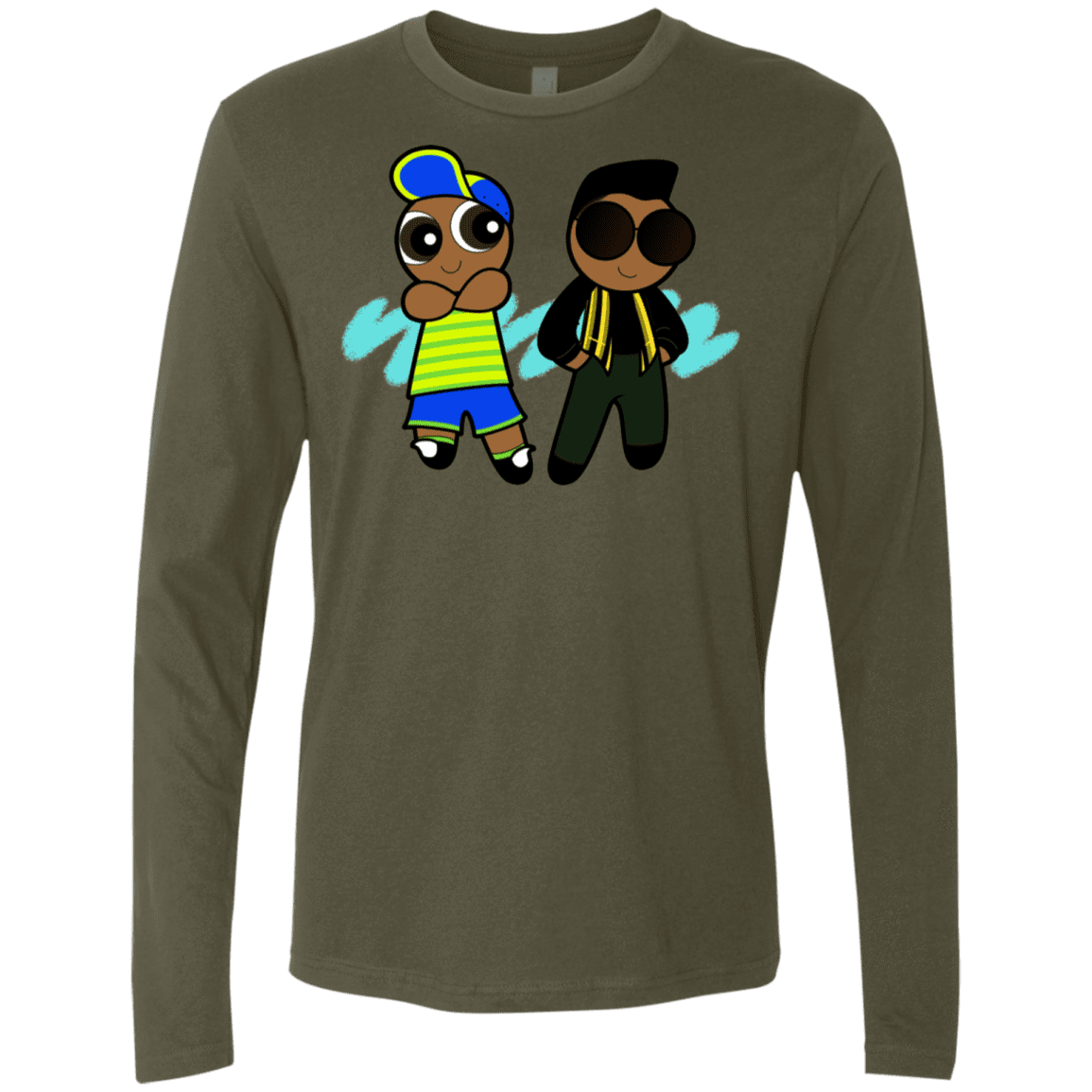T-Shirts Military Green / S Puff Prince Men's Premium Long Sleeve