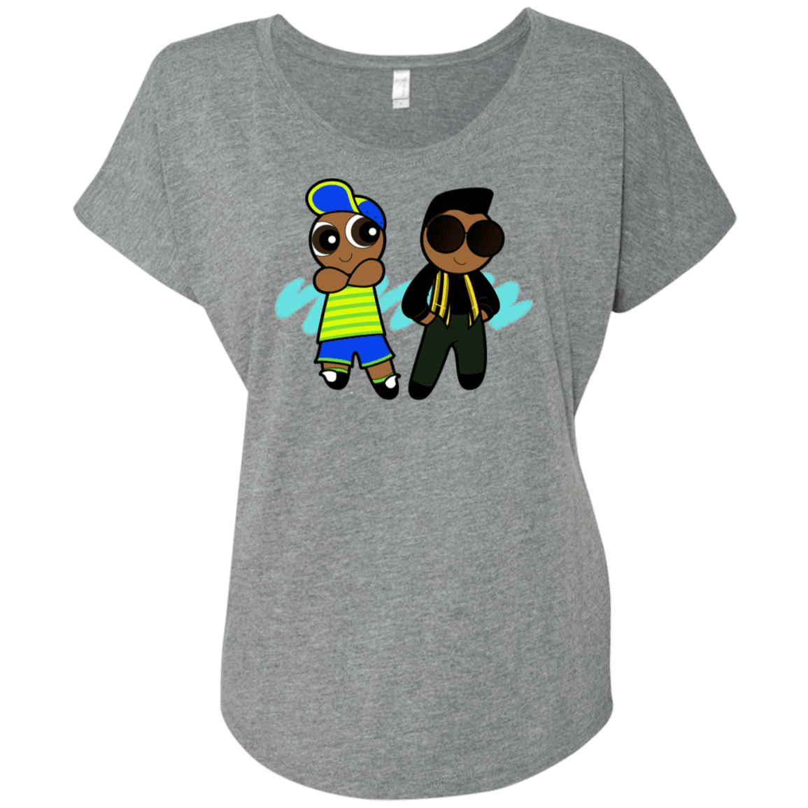 T-Shirts Premium Heather / X-Small Puff Prince Triblend Dolman Sleeve