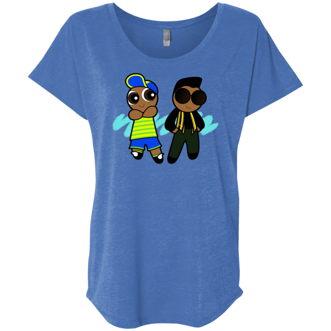 T-Shirts Vintage Royal / X-Small Puff Prince Triblend Dolman Sleeve