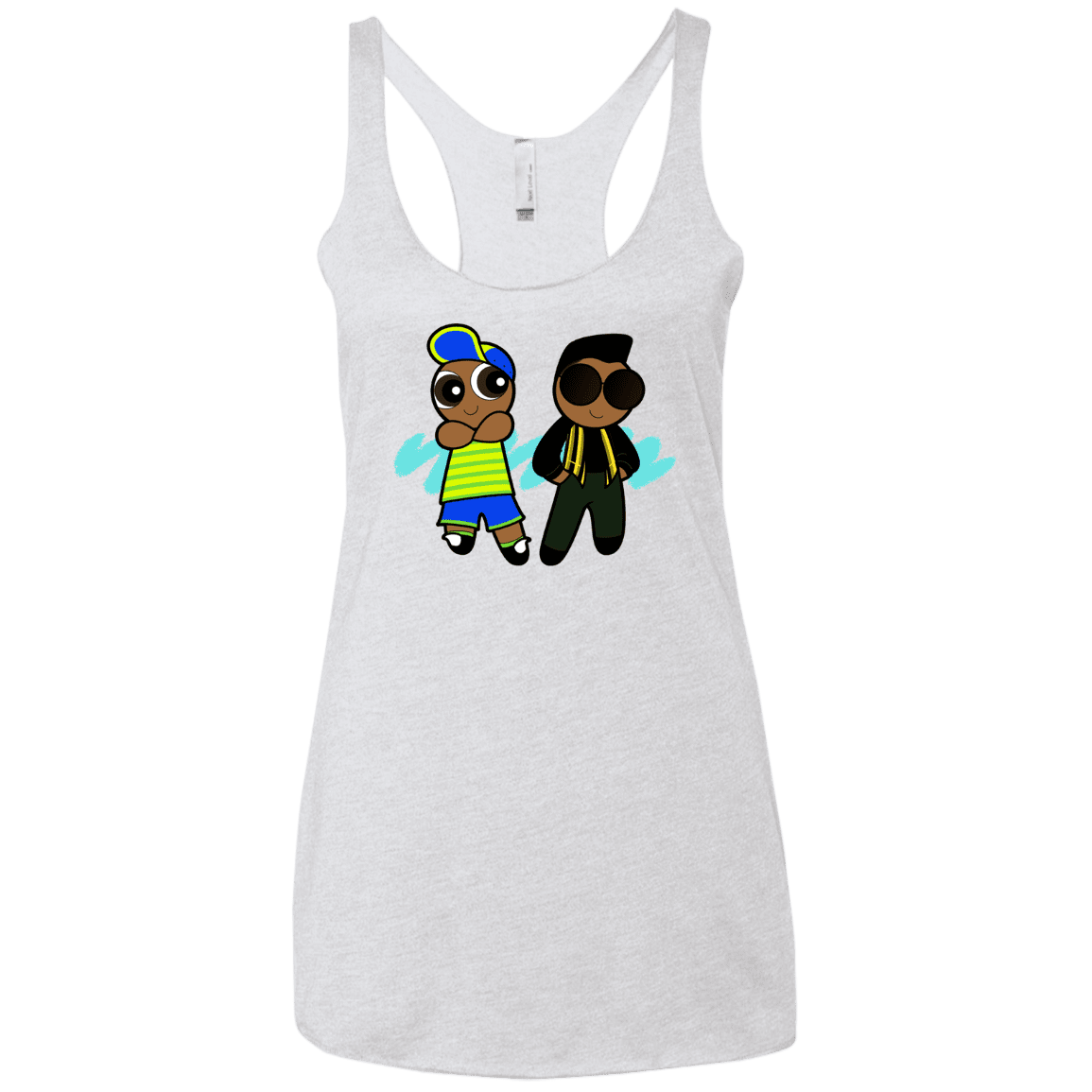 T-Shirts Heather White / X-Small Puff Prince Women's Triblend Racerback Tank