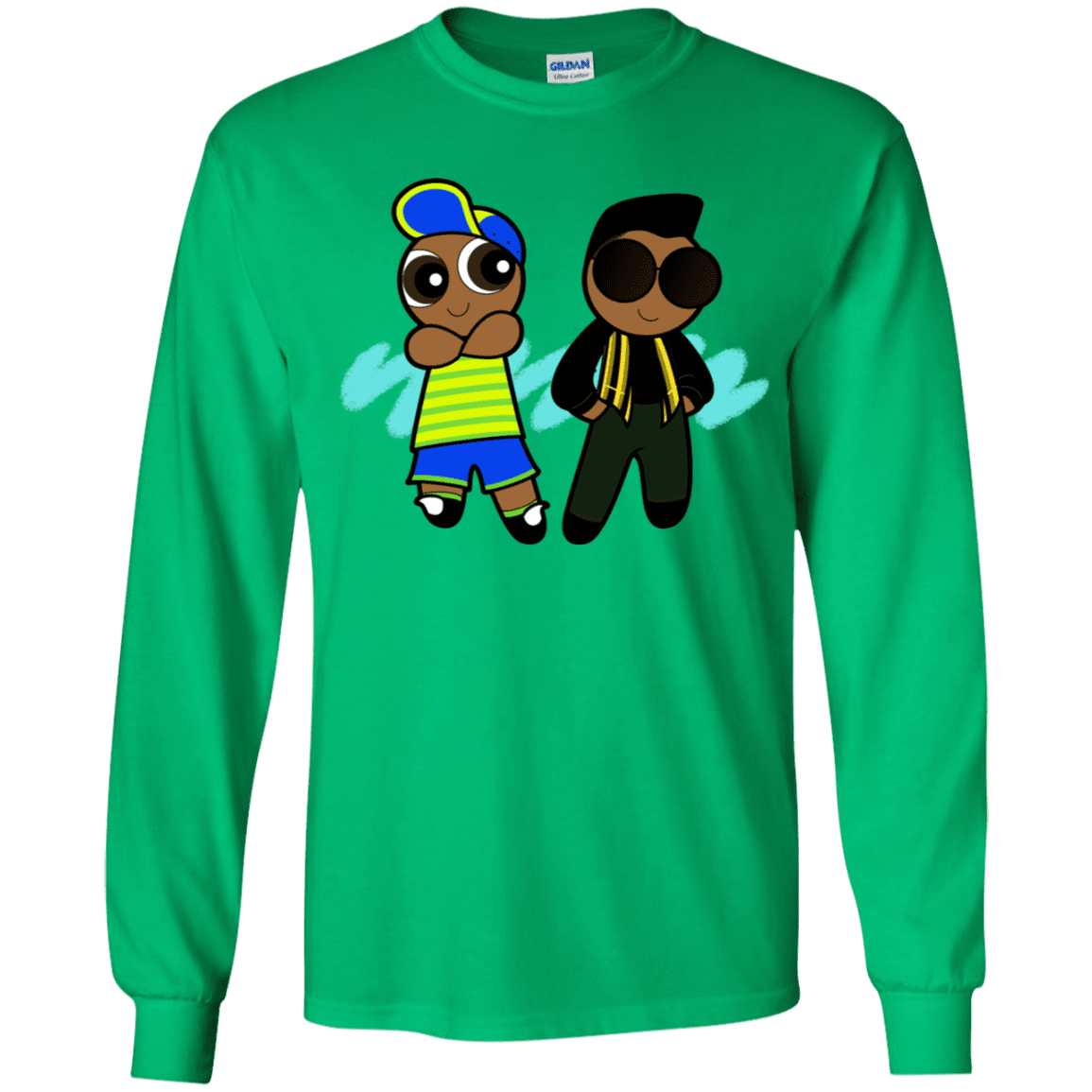 T-Shirts Irish Green / YS Puff Prince Youth Long Sleeve T-Shirt
