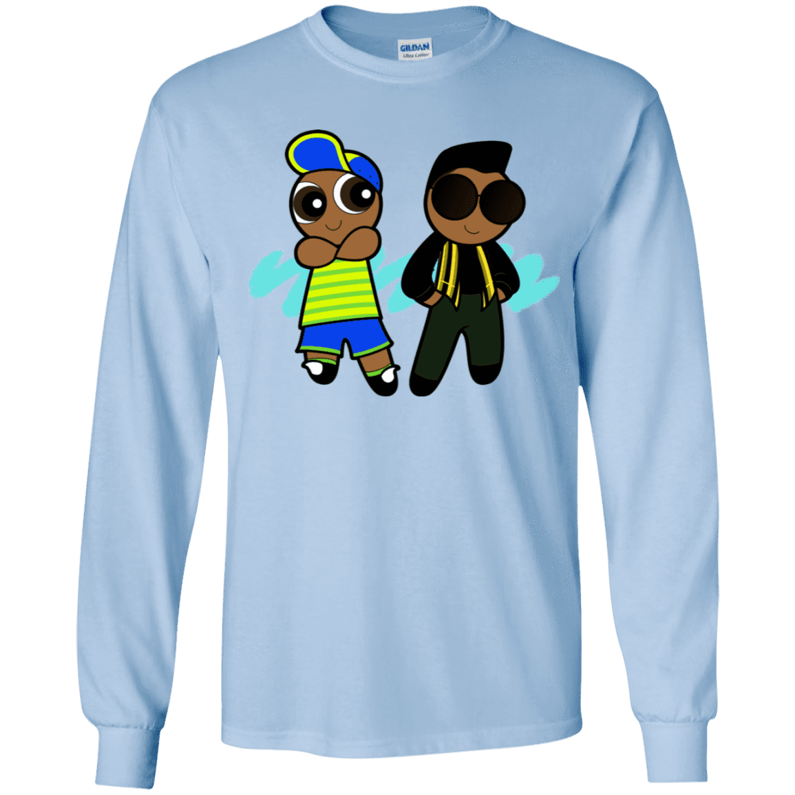 T-Shirts Light Blue / YS Puff Prince Youth Long Sleeve T-Shirt